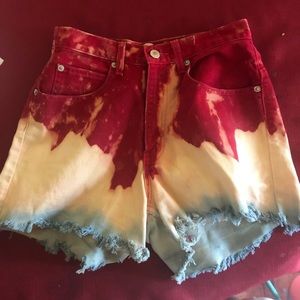 Color Fade Out Jean Shorts